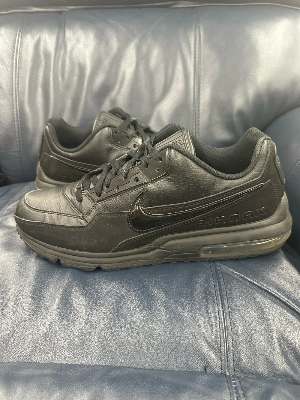 Nike Air Max ltd black leather running walking shoes size 13 men’s